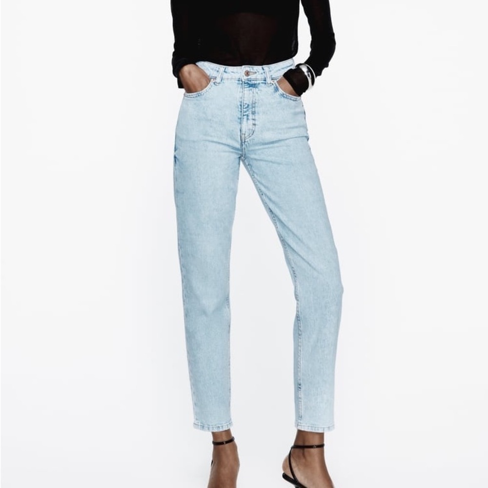 Zara Mom Slim High Rise Jeans